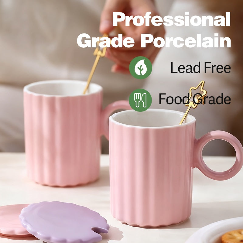 Petal Ceramic Mug-Pink