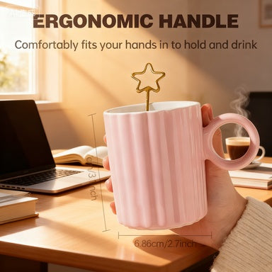 Petal Ceramic Mug-Pink