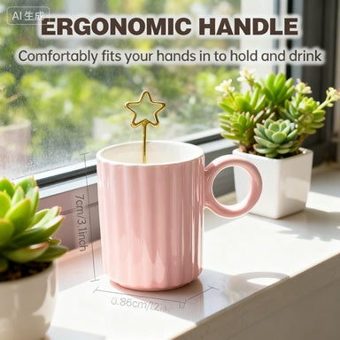 Petal Ceramic Mug-Pink