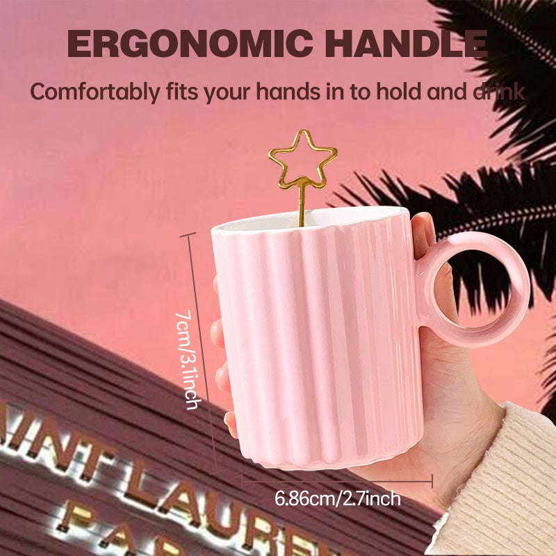 Petal Ceramic Mug-Pink