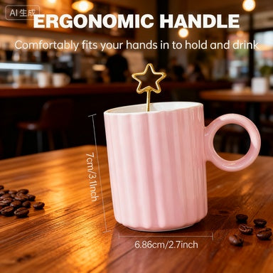 Petal Ceramic Mug-Pink